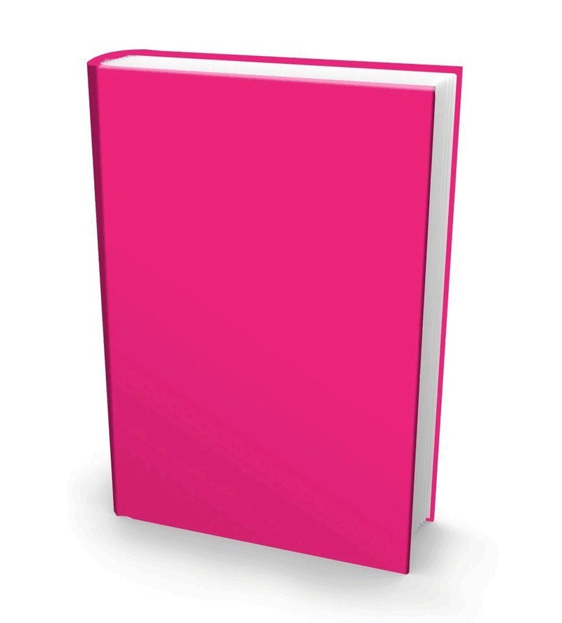 Book Sox Stretchable Book Cover: Jumbo Solid Pink. Fits Most Hardcover Textbooks up to 9" x 11". Adhesive-Free, Nylon Fabric School Book Protector. Easy to Put On. Washable & Reusable Jacket. - Image 1